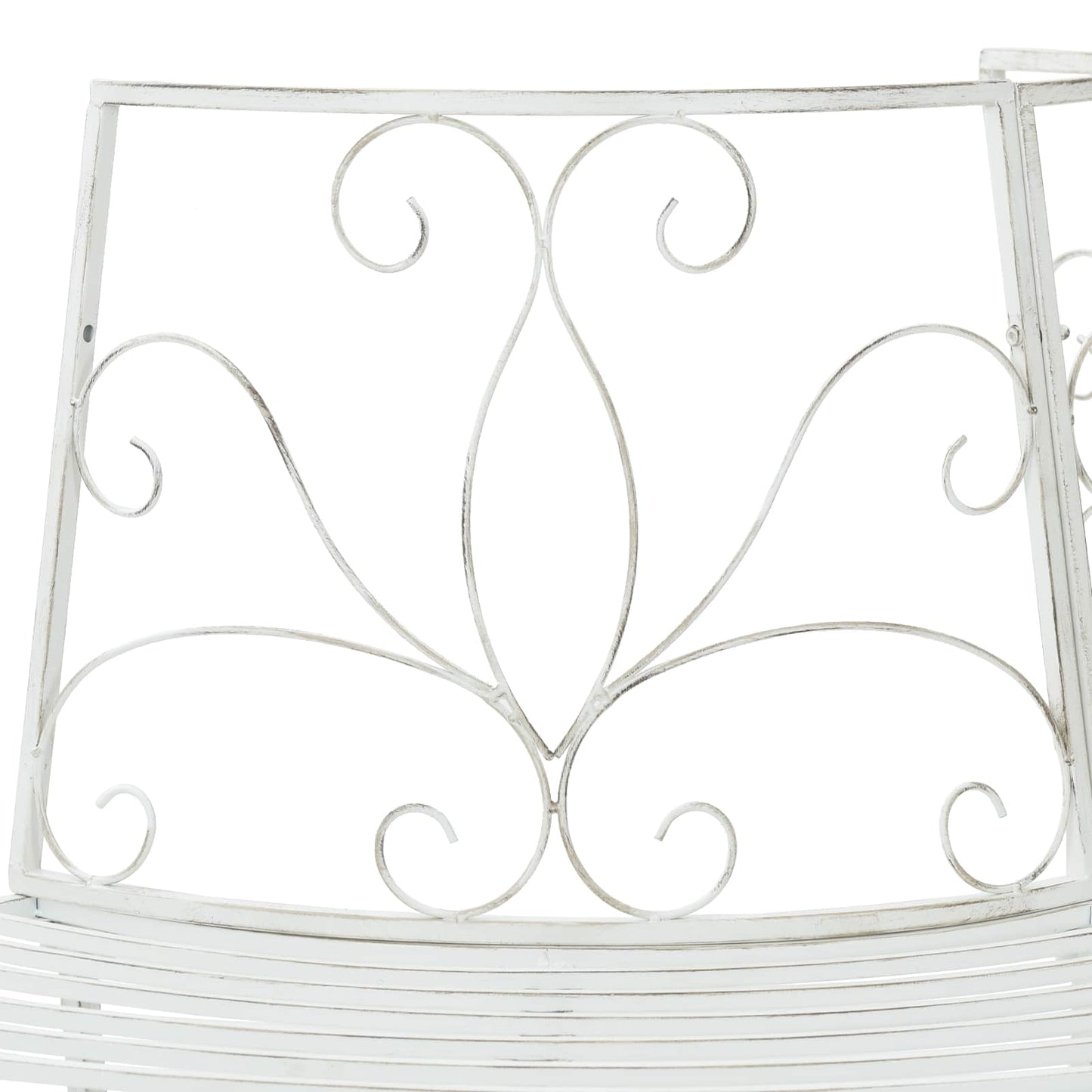 vidaXL Tree Bench 4-Seater 160 x 80 x 89 cm Steel Antique White - 31598