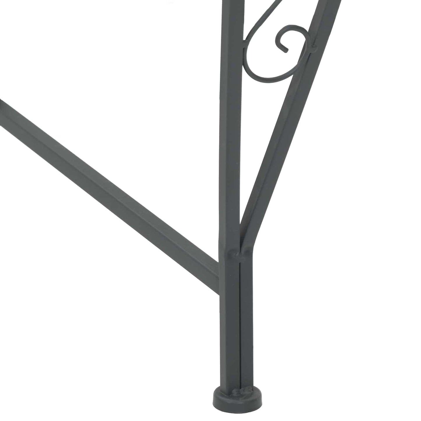 vidaXL Tree Bench 8-Seater Ø 160 x 89 cm Steel Silver Grey Round - 31602