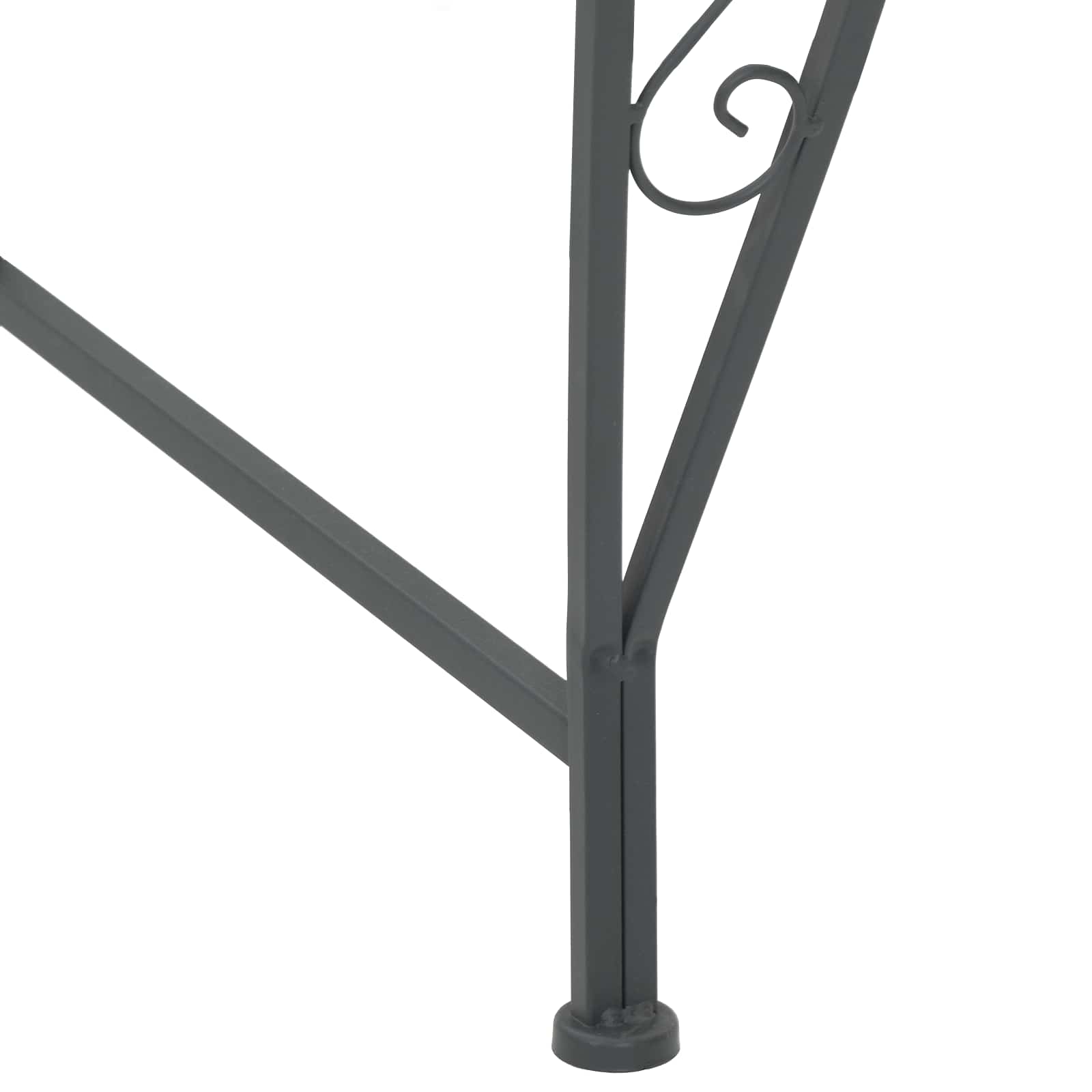 vidaXL Tree Bench 8-Seater Ø 160 x 89 cm Steel Silver Grey Round - 31602