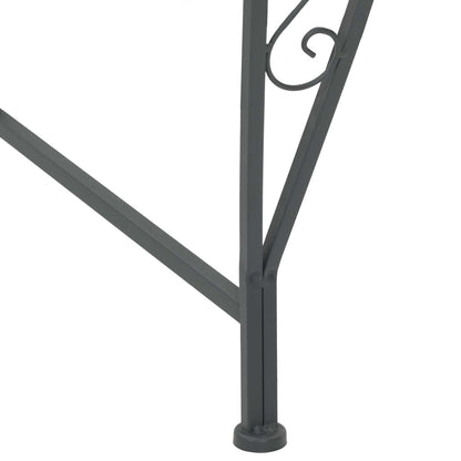 vidaXL Tree Bench 8-Seater Ø 160 x 89 cm Steel Silver Grey Round - 31602