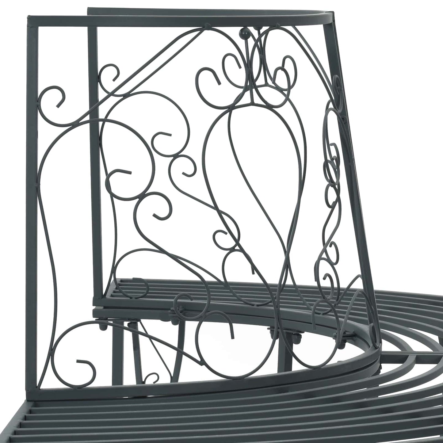 vidaXL Tree Bench 4-Seater 160 x 80 x 89 cm Steel Silver Grey - 31604