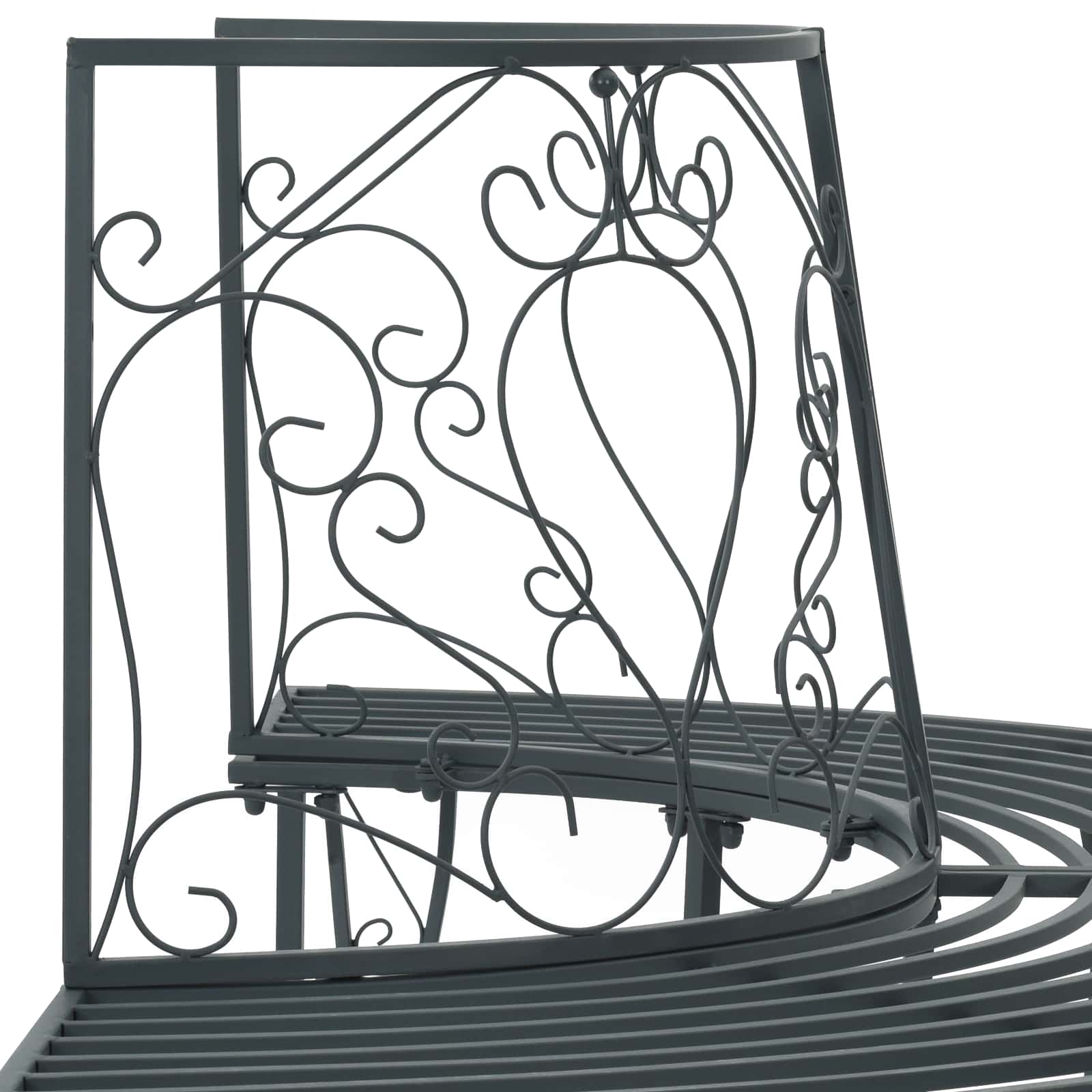 vidaXL Tree Bench 4-Seater 160 x 80 x 89 cm Steel Silver Grey - 31604