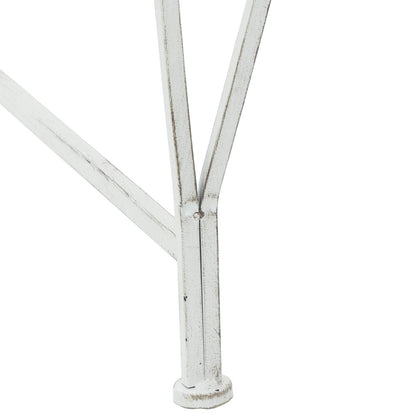 vidaXL Tree Bench 4-Seater 160 x 80 x 89 cm Steel Antique White - 31626