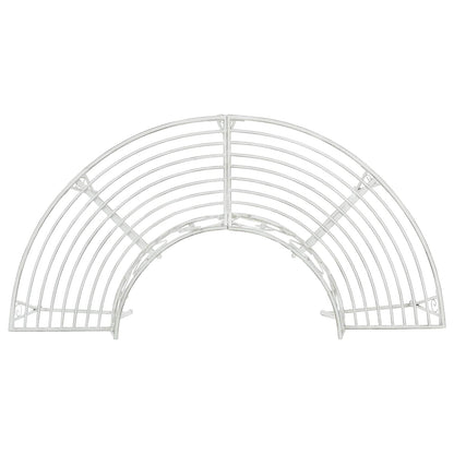 vidaXL Tree Bench 4-Seater 160 x 80 x 89 cm Steel Antique White - 31626