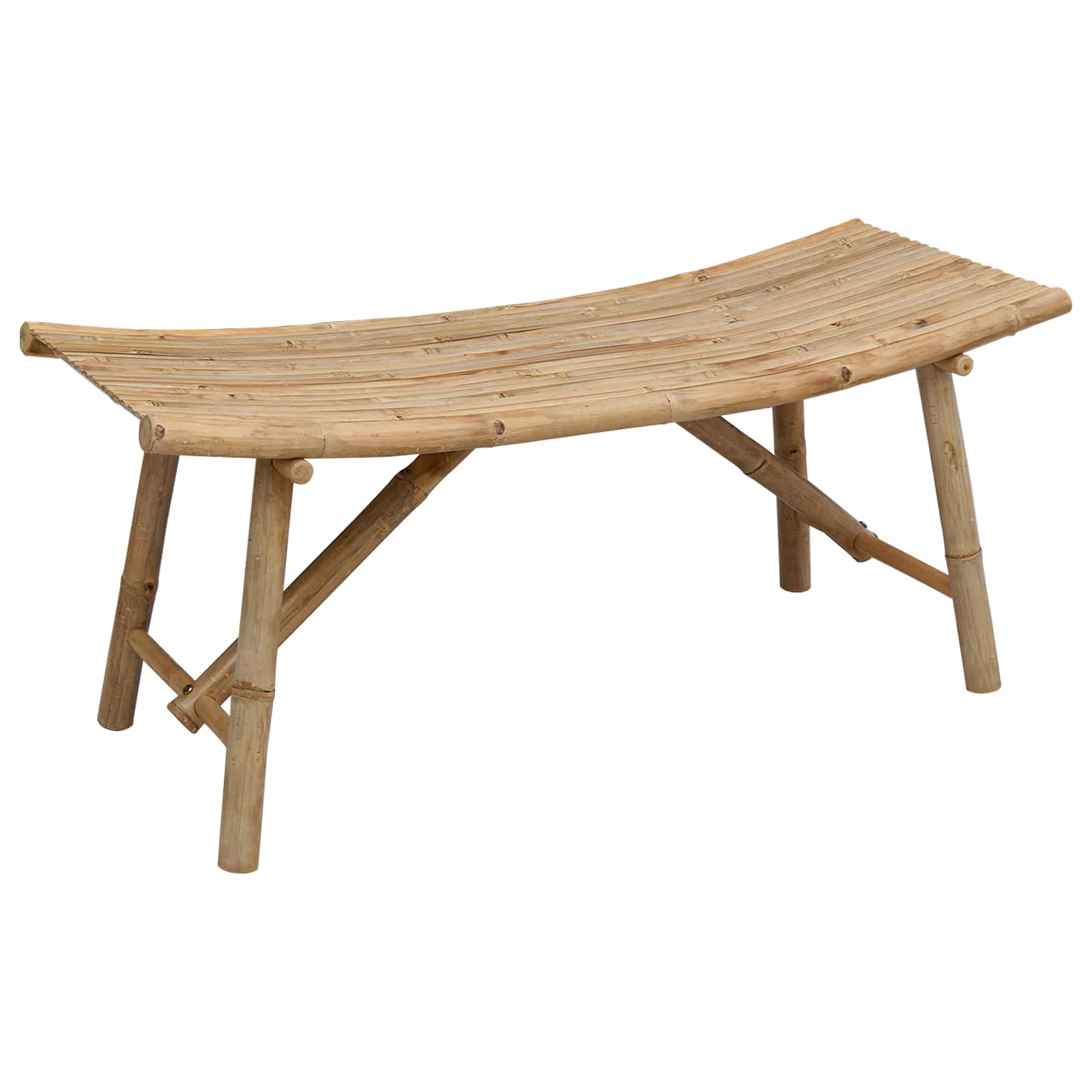 vidaXL Garden Bench 110 x 45 x 50 cm Bamboo Natural Rectangular - Brown