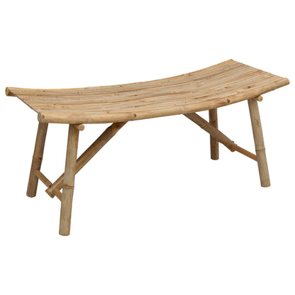 vidaXL Garden Bench 110 x 45 x 50 cm Bamboo Natural Rectangular - Brown