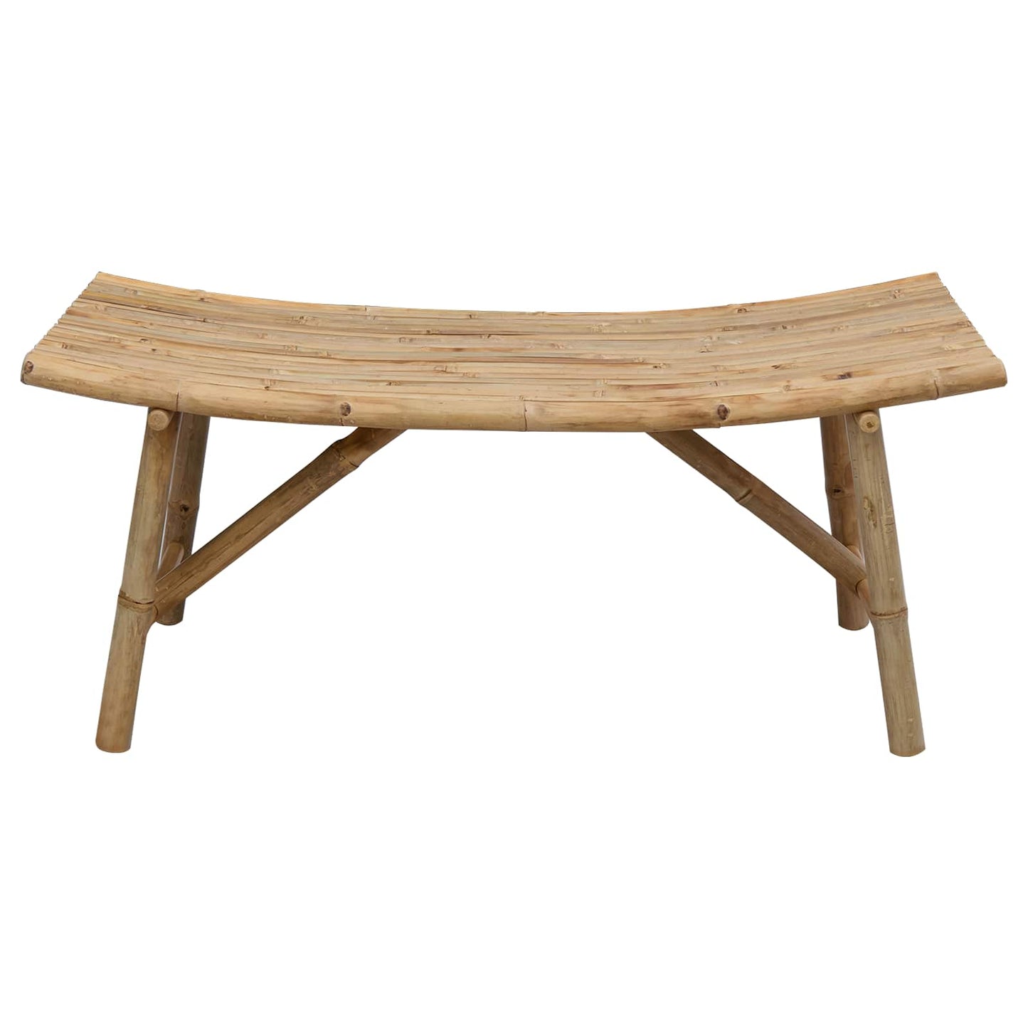 vidaXL Garden Bench 110 x 45 x 50 cm Bamboo Natural Rectangular - Brown