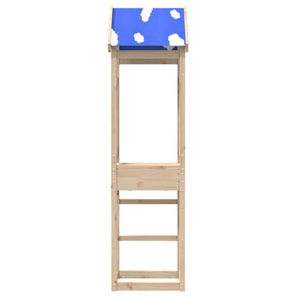 vidaXL Play Tower Brown 52.5 x 46.5 x 208 cm Solid Pine Wood