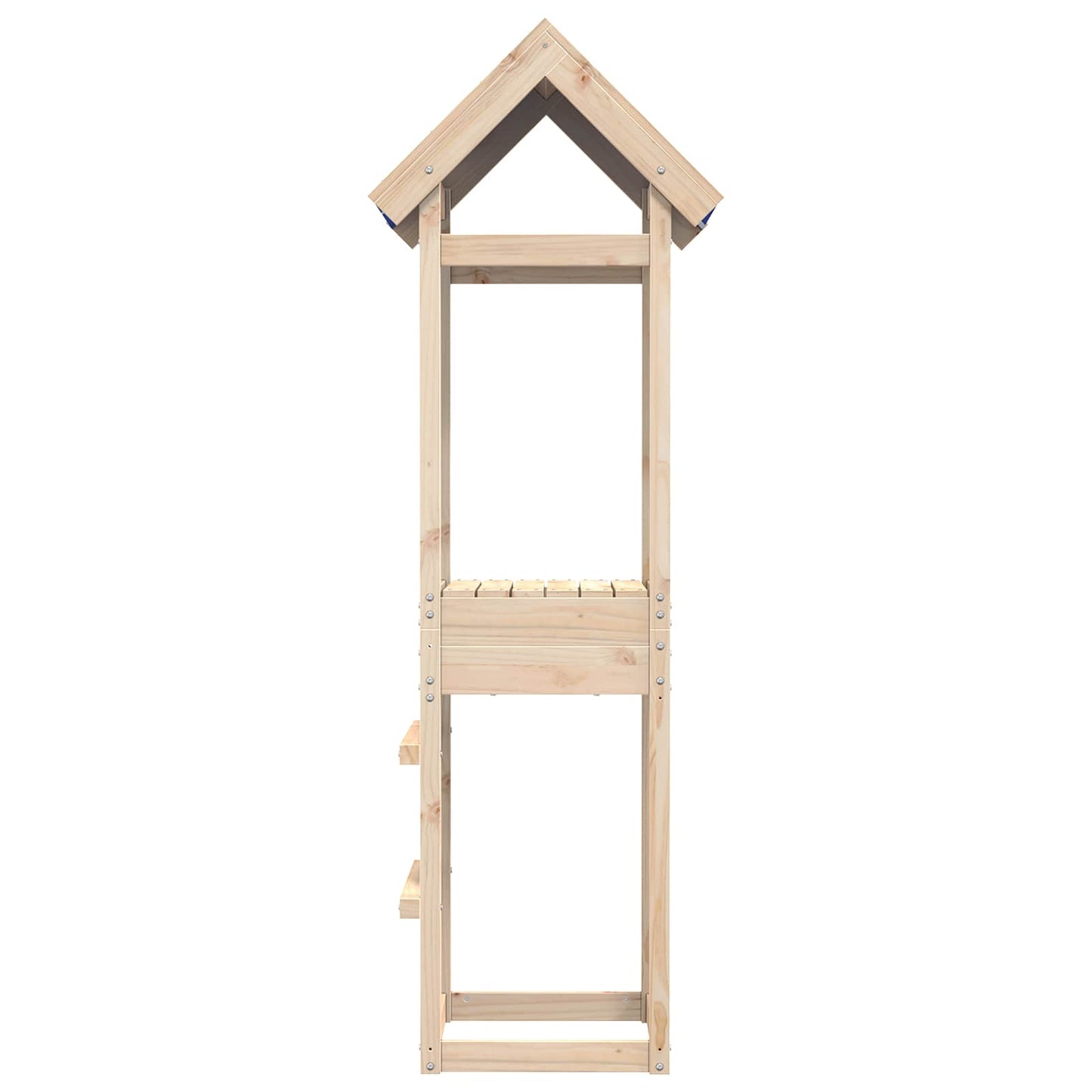 vidaXL Play Tower Brown 52.5 x 46.5 x 195 cm Solid Pine Wood