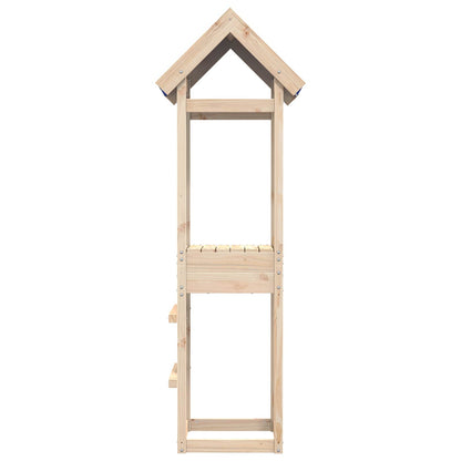 vidaXL Play Tower Brown 52.5 x 46.5 x 195 cm Solid Pine Wood