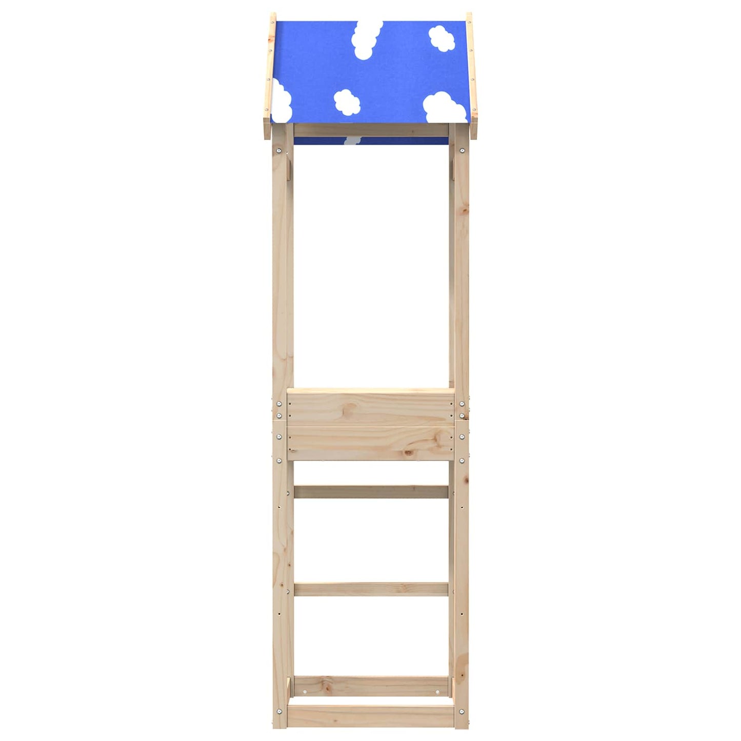 vidaXL Play Tower Brown 52.5 x 46.5 x 195 cm Solid Pine Wood