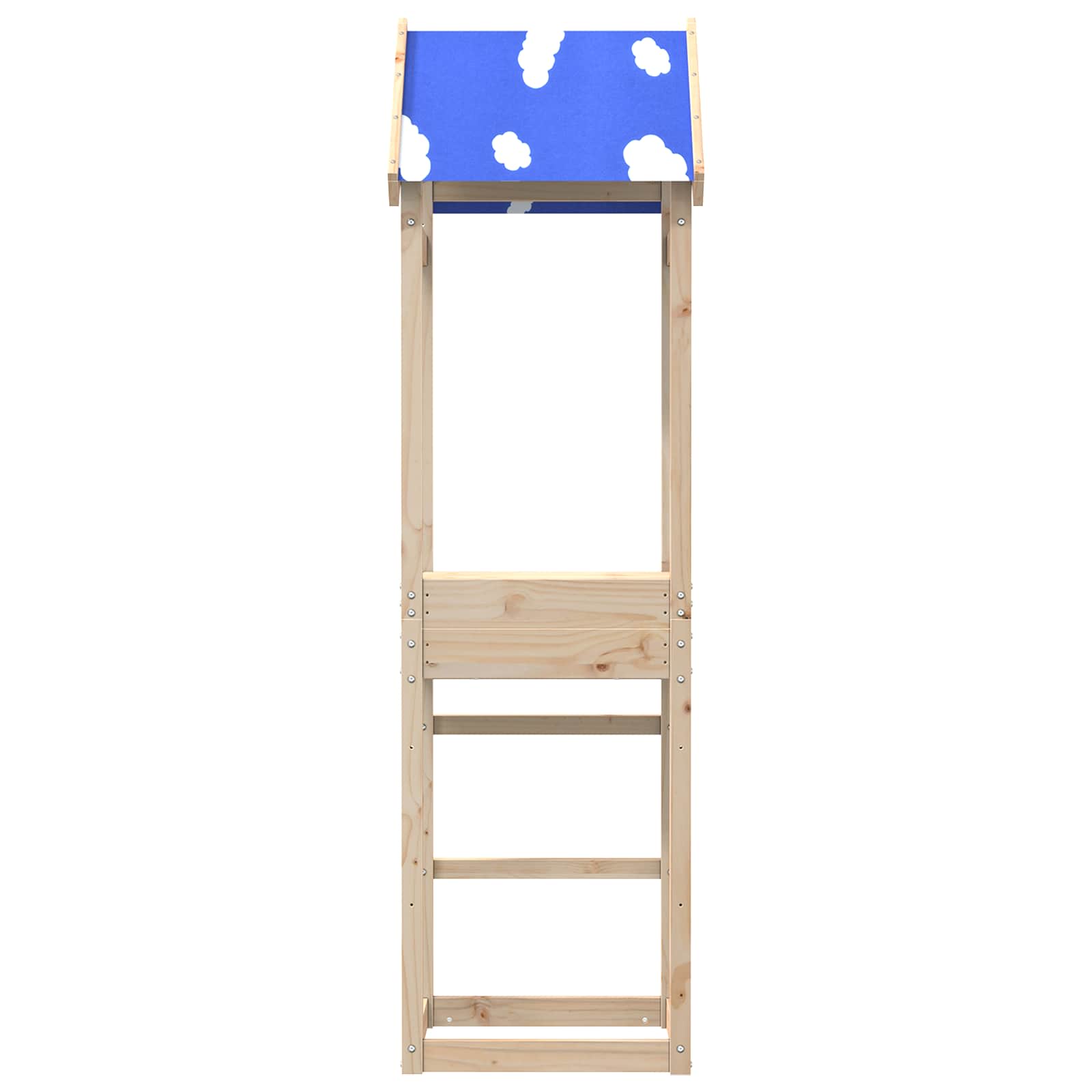 vidaXL Play Tower Brown 52.5 x 46.5 x 195 cm Solid Pine Wood