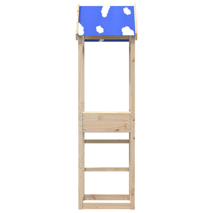 vidaXL Play Tower Brown 52.5 x 46.5 x 195 cm Solid Pine Wood