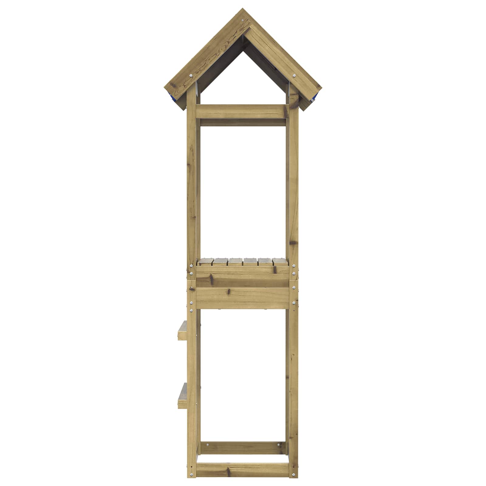 vidaXL Play Tower Brown 52.5 x 46.5 x 195 cm Solid Impregnated Wood