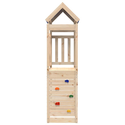 vidaXL Play Tower Brown 110.5 x 52.5 x 215 cm Solid Pine Wood
