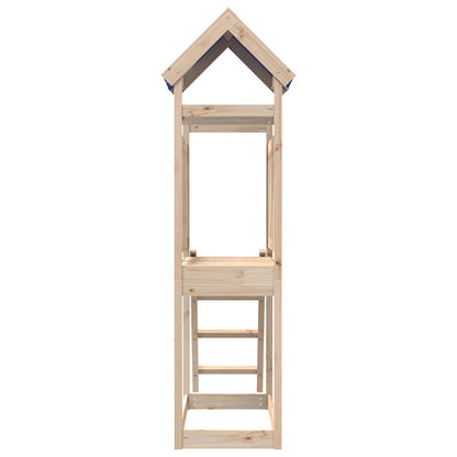 vidaXL Play Tower Brown 52.5 x 110.5 x 215 cm Solid Pine Wood