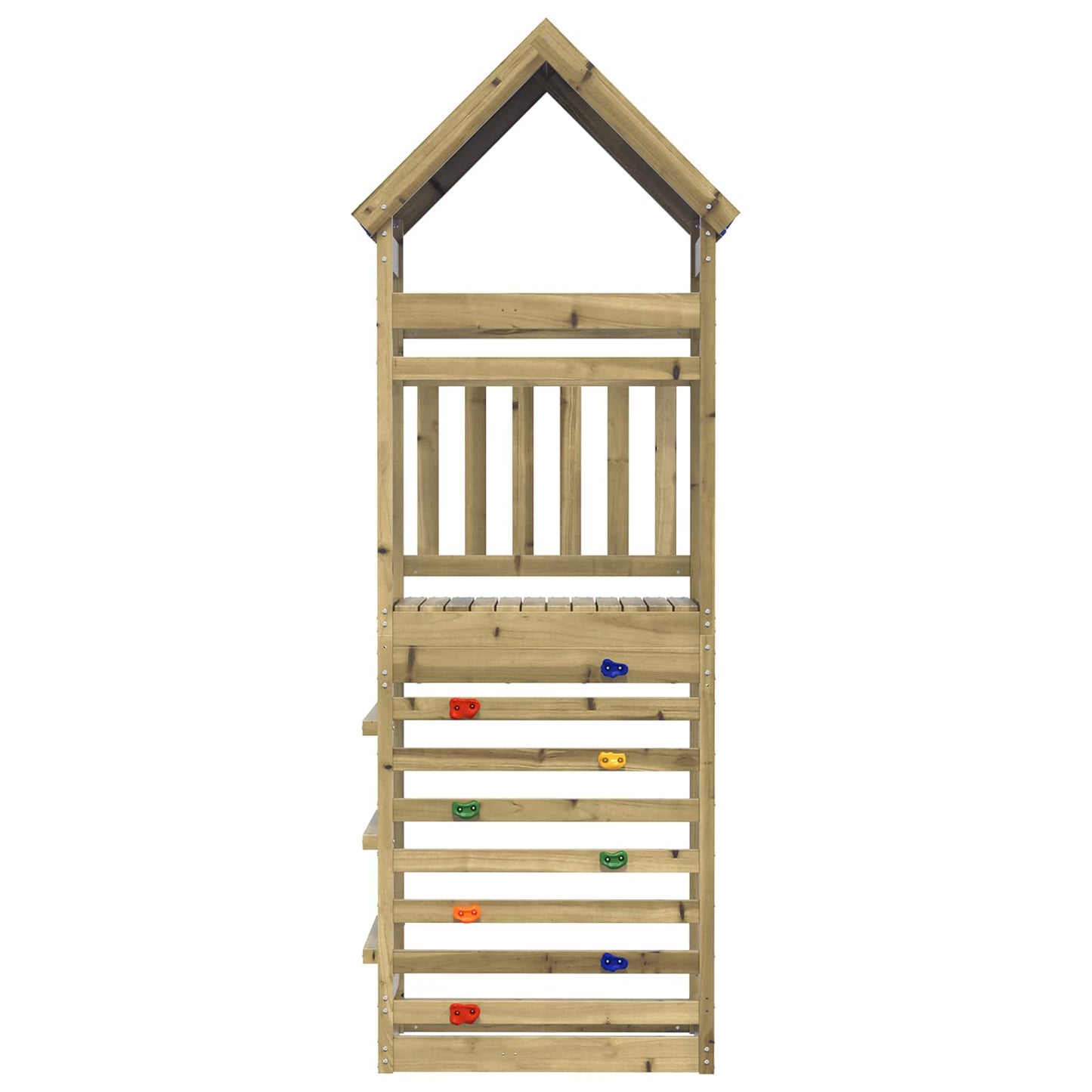 vidaXL Play Tower Brown 52.5 x 85 x 265 cm Solid Impregnated Wood