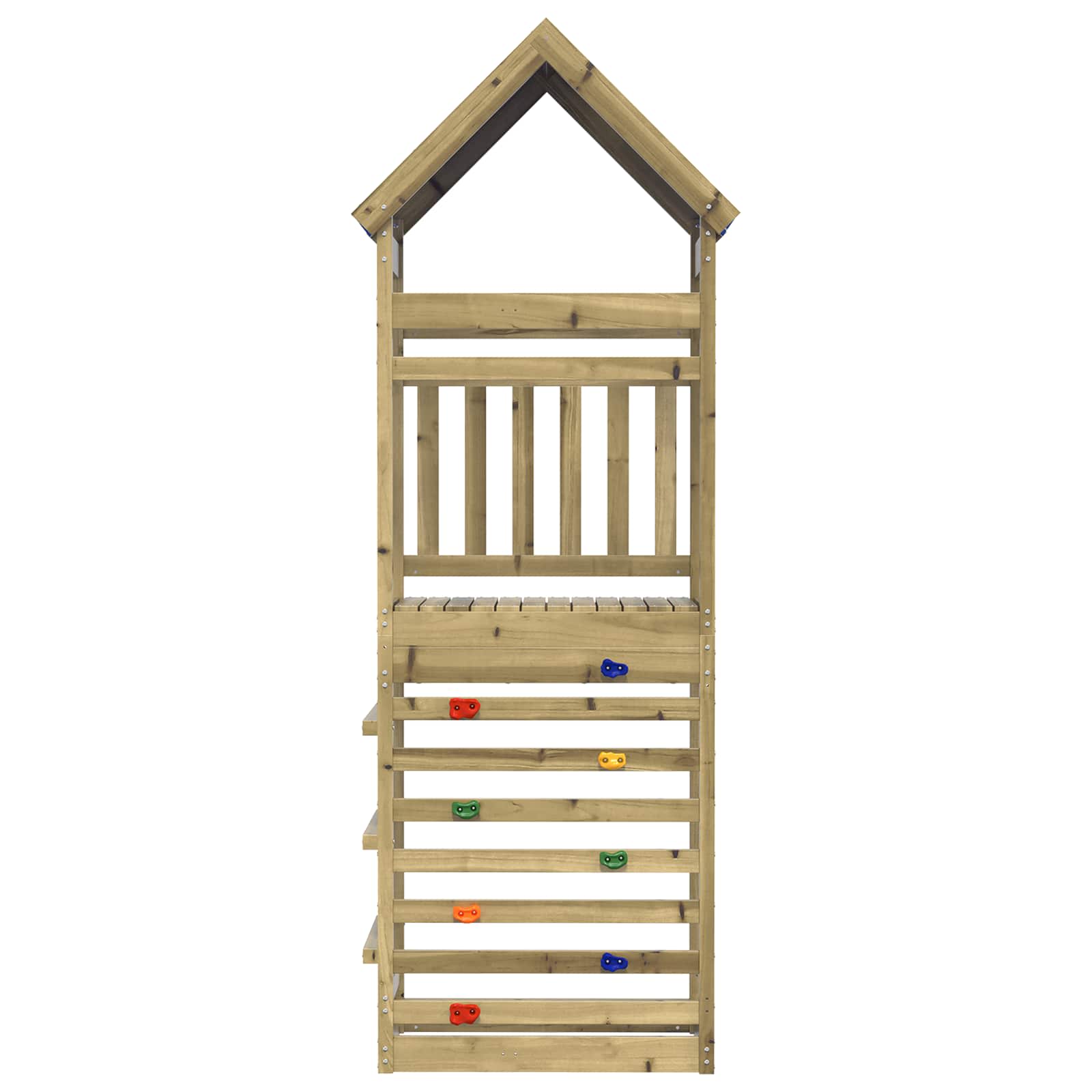vidaXL Play Tower Brown 52.5 x 85 x 265 cm Solid Impregnated Wood