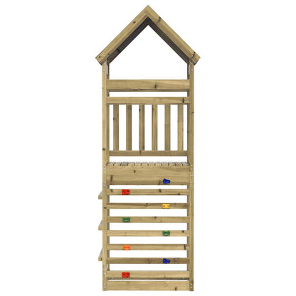 vidaXL Play Tower Brown 52.5 x 85 x 265 cm Solid Impregnated Wood