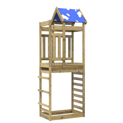 vidaXL Play Tower Brown 85 x 52.5 x 239 cm Solid Impregnated Wood - 33960