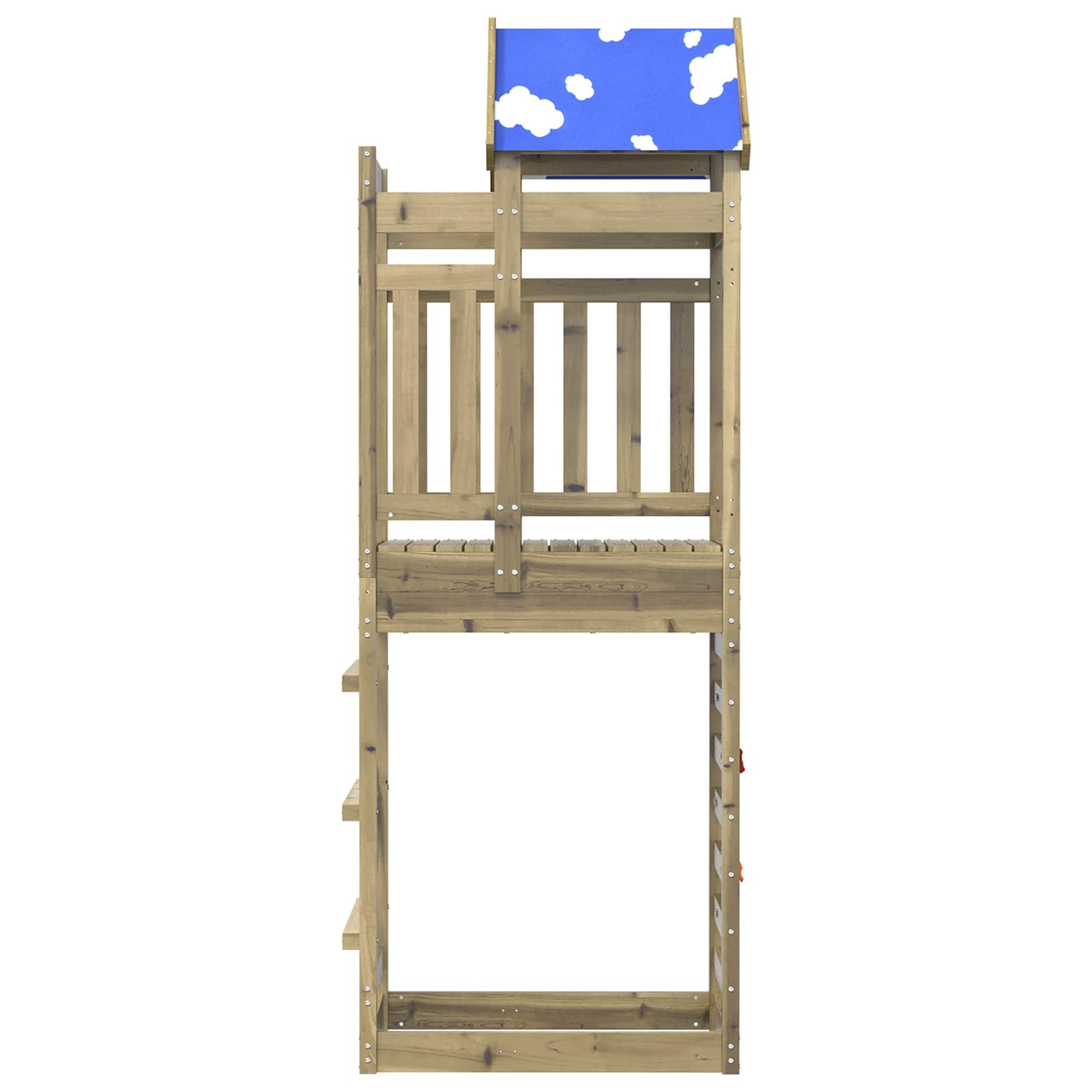 vidaXL Play Tower Brown 85 x 52.5 x 239 cm Solid Impregnated Wood - 33960