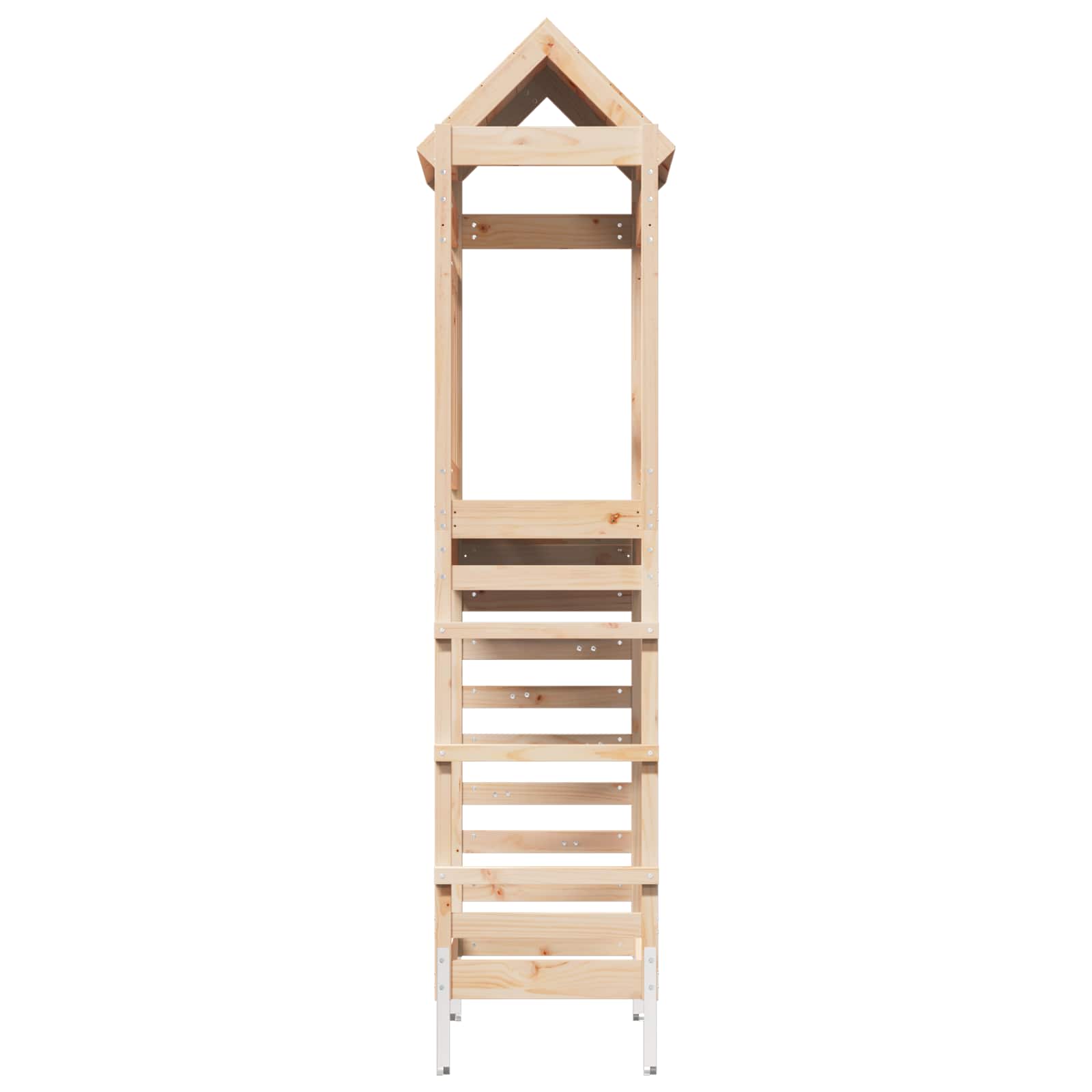 vidaXL Play Tower Brown 52.5 x 85 x 238 cm Solid Pine Wood - 33979