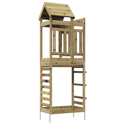 vidaXL Play Tower Brown 52.5 x 85 x 238 cm Solid Impregnated Wood - 33989