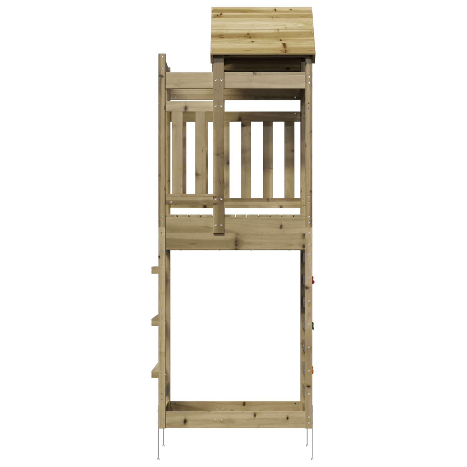 vidaXL Play Tower Brown 52.5 x 85 x 238 cm Solid Impregnated Wood - 33989