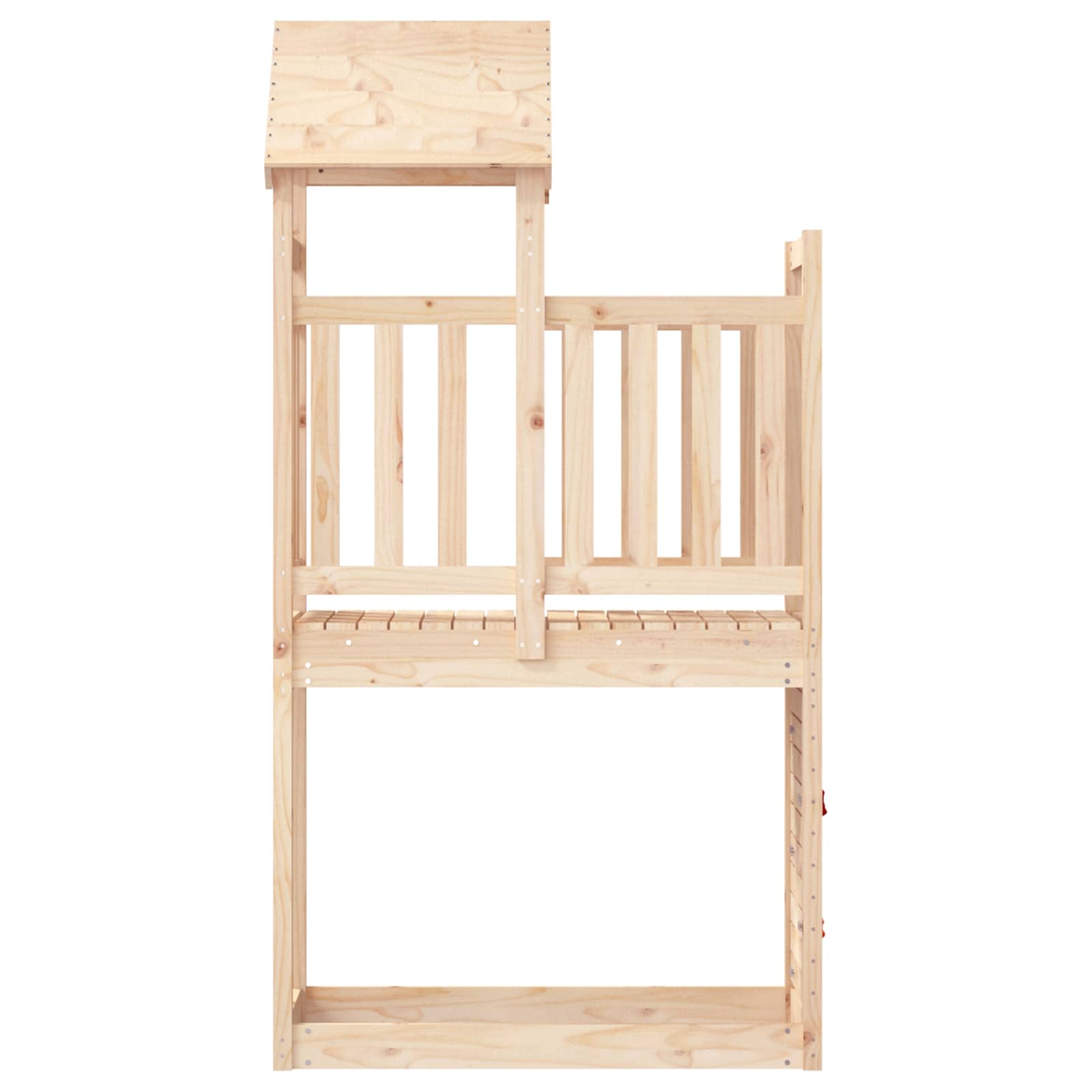 vidaXL Play Tower Brown 53 x 110.5 x 214 cm Solid Pine Wood