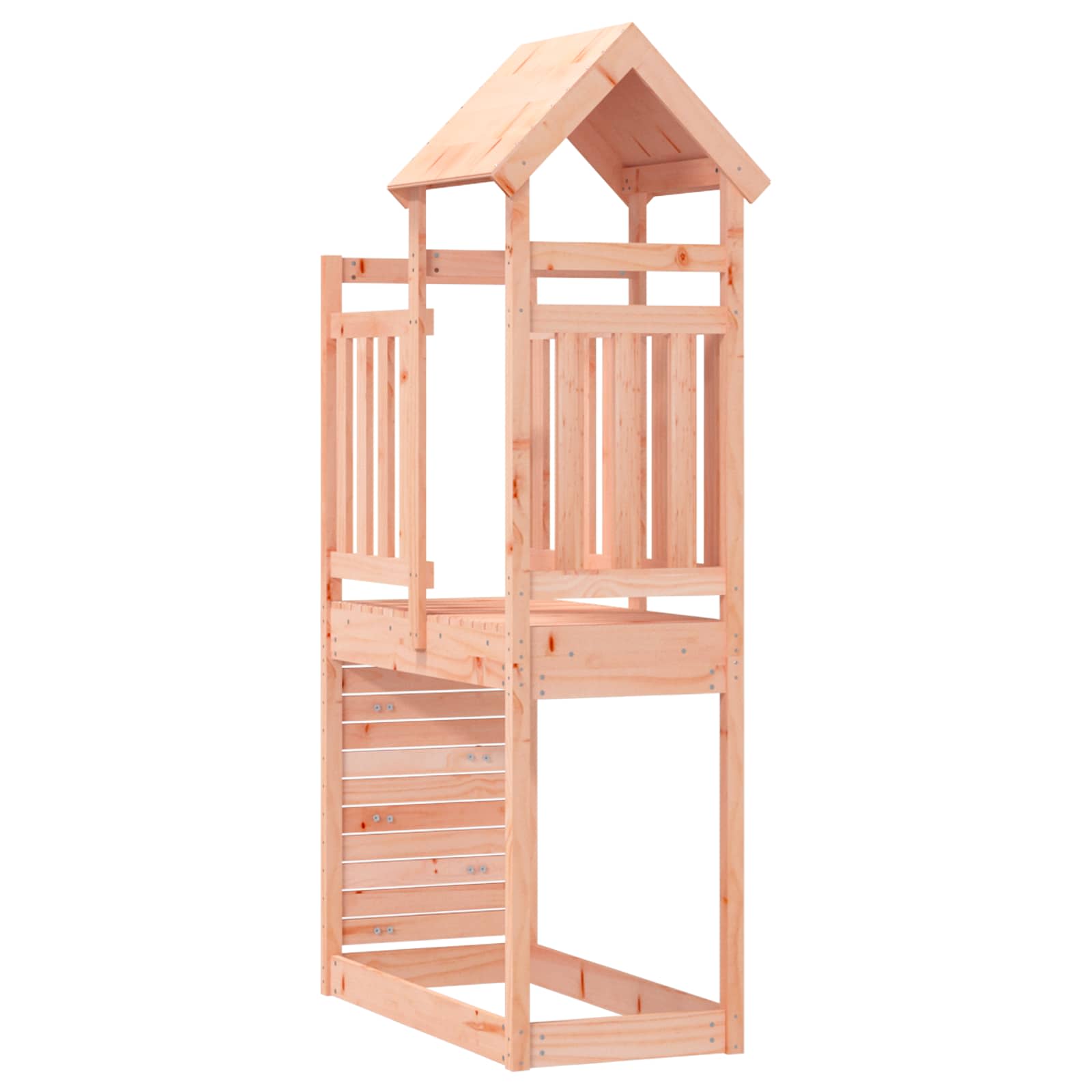 vidaXL Play Tower Brown 53 x 110.5 x 214 cm Solid Douglas Wood