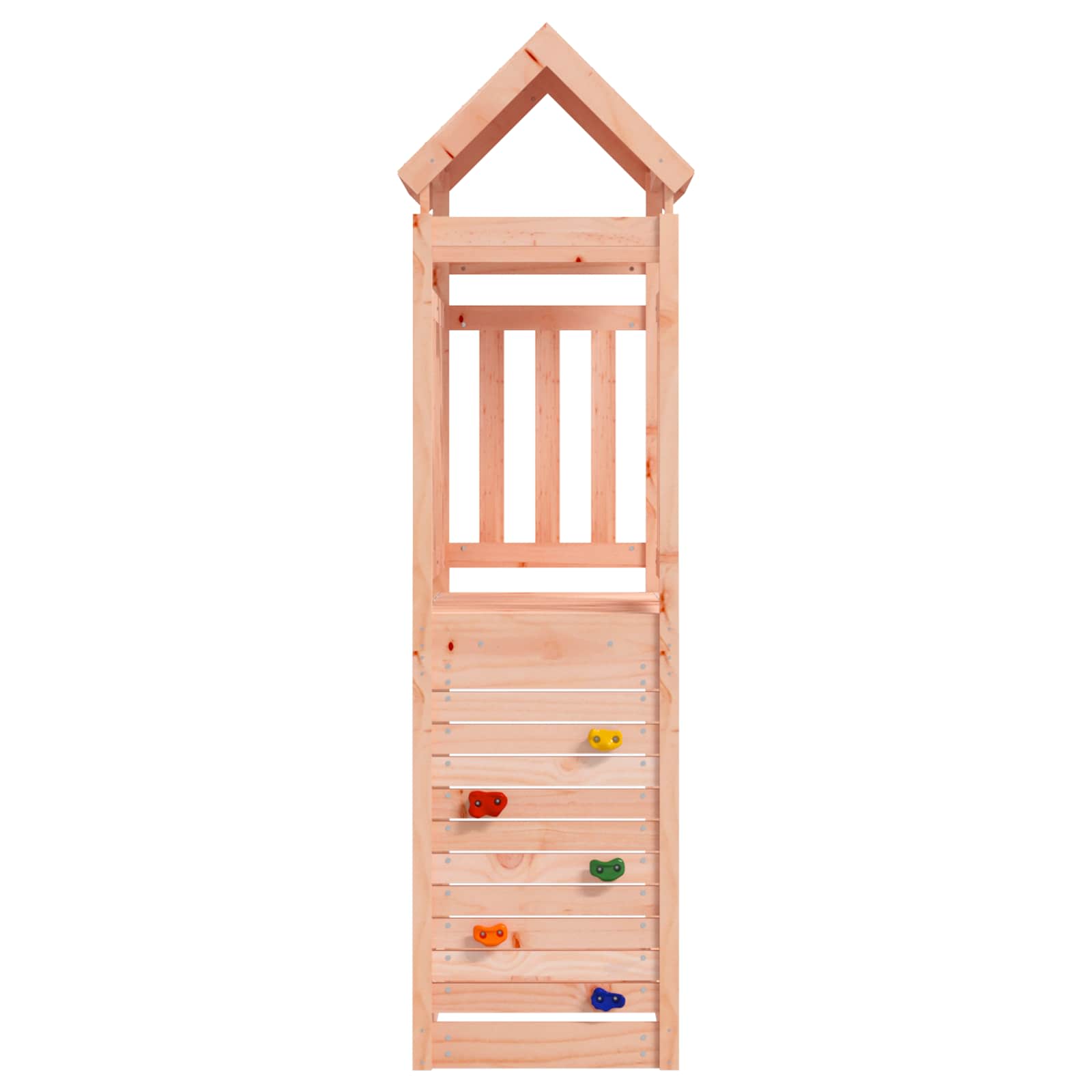 vidaXL Play Tower Brown 53 x 110.5 x 214 cm Solid Douglas Wood