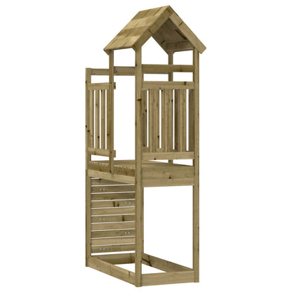 vidaXL Play Tower Brown 53 x 110.5 x 214 cm Solid Impregnated Wood