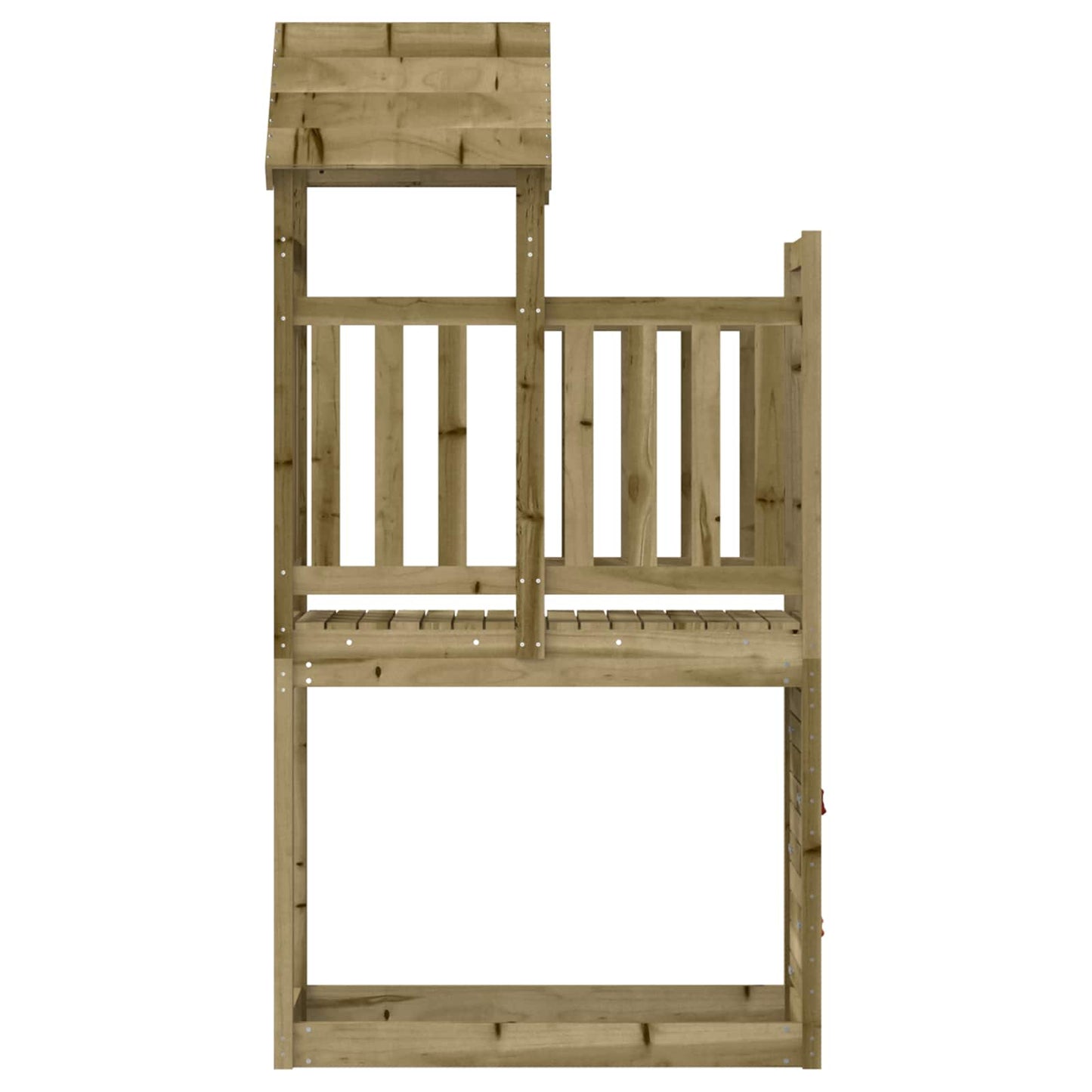 vidaXL Play Tower Brown 53 x 110.5 x 214 cm Solid Impregnated Wood
