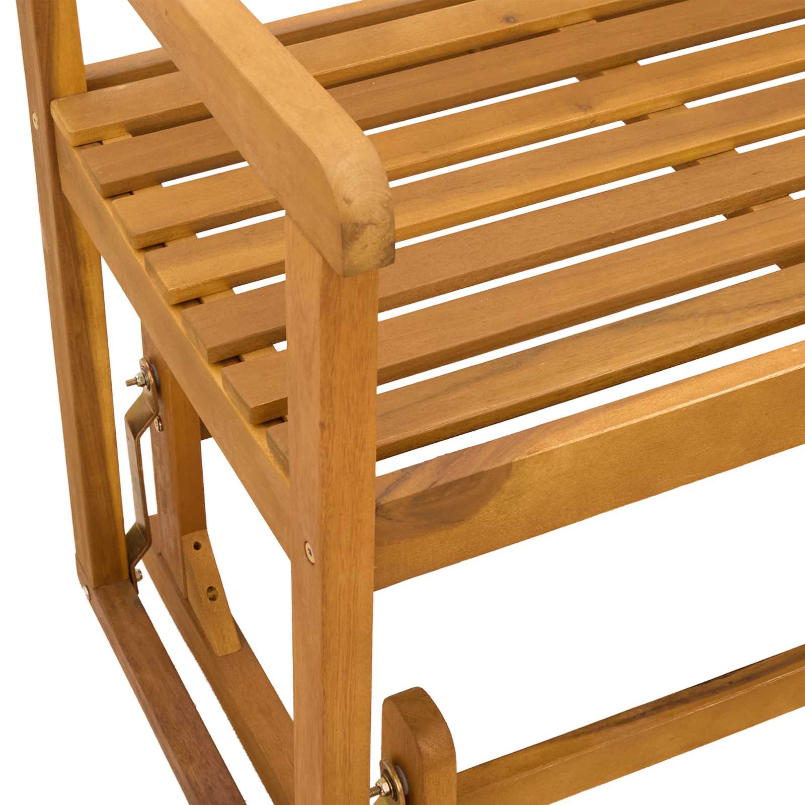 vidaXL Garden Glider Bench Natural 110 x 59 x 97 cm Solid Acacia Wood - Brown - 30898