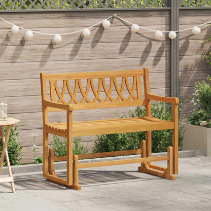 vidaXL Garden Glider Bench Natural 110 x 59 x 97 cm Solid Acacia Wood - Brown - 30898