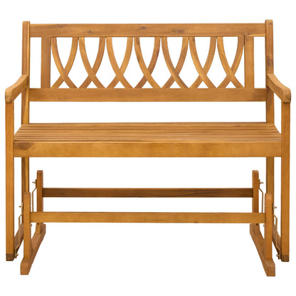 vidaXL Garden Glider Bench Natural 110 x 59 x 97 cm Solid Acacia Wood - Brown - 30898