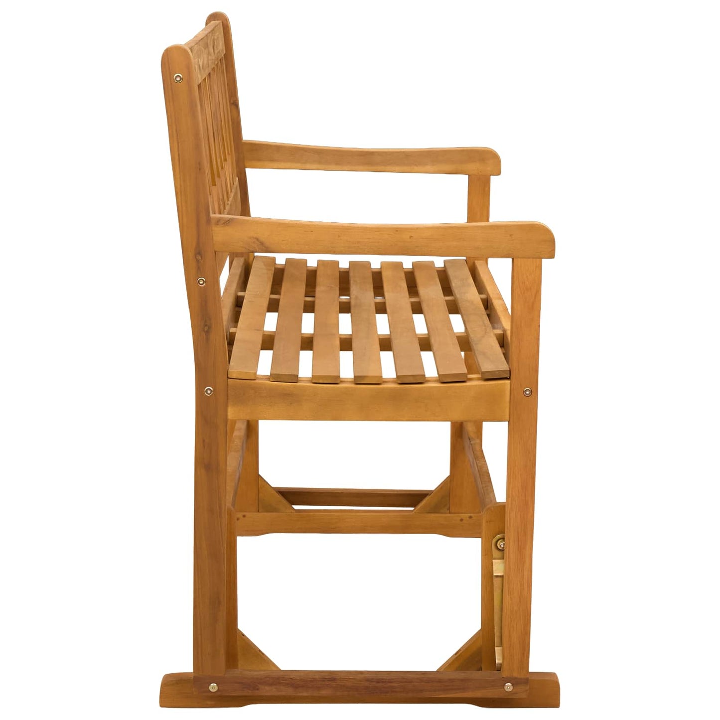 vidaXL Garden Glider Bench Natural 110 x 59 x 97 cm Solid Acacia Wood - Brown - 30898