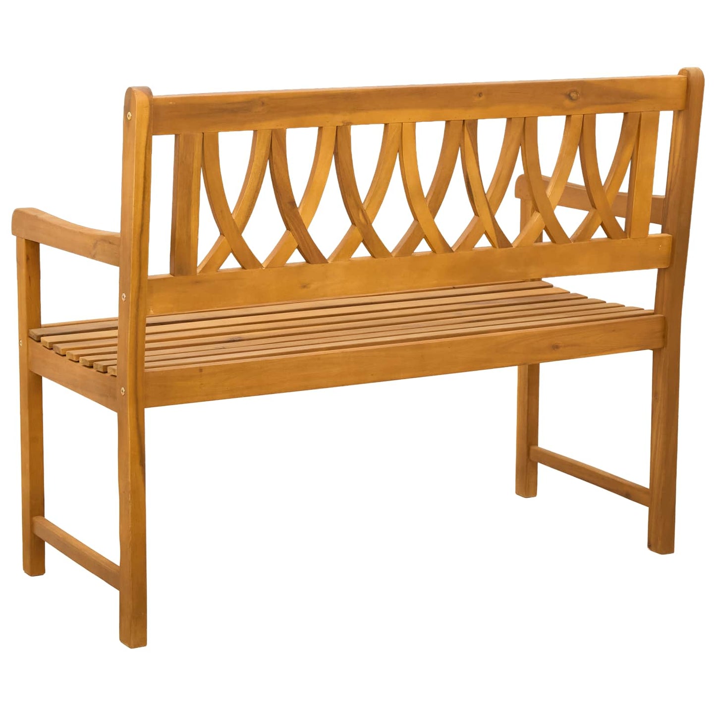 vidaXL Outdoor Bench Natural 110 x 55.5 x 90 cm Solid Acacia Wood - Brown