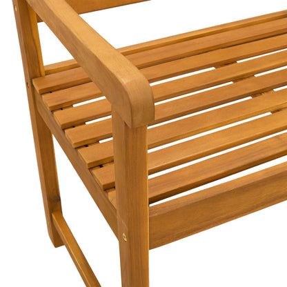 vidaXL Outdoor Bench Natural 150 x 55.5 x 90 cm Solid Acacia Wood - Brown
