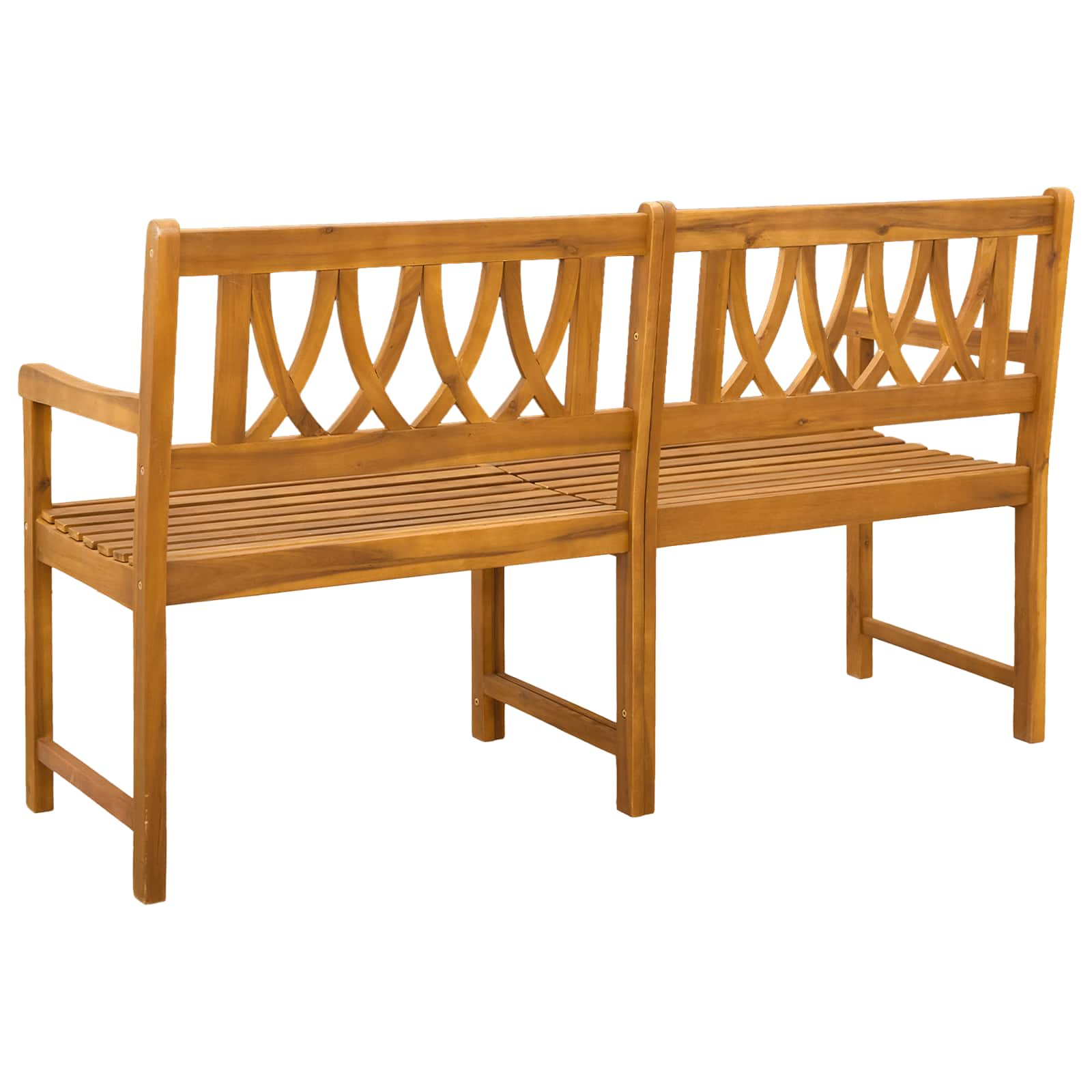vidaXL Outdoor Bench Natural 150 x 55.5 x 90 cm Solid Acacia Wood - Brown