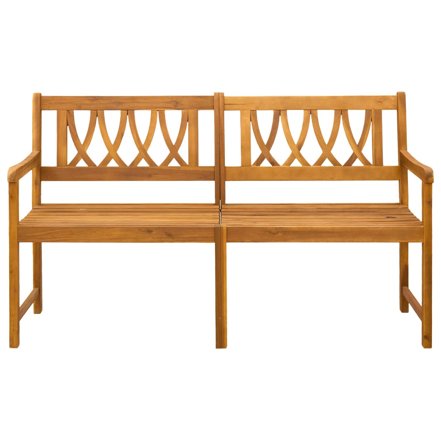 vidaXL Outdoor Bench Natural 150 x 55.5 x 90 cm Solid Acacia Wood - Brown