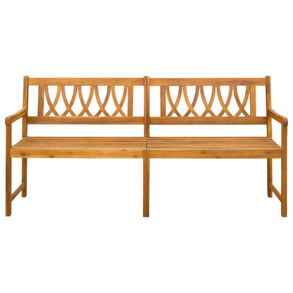 vidaXL Outdoor Bench Natural 180 x 55.5 x 90 cm Solid Acacia Wood - Brown