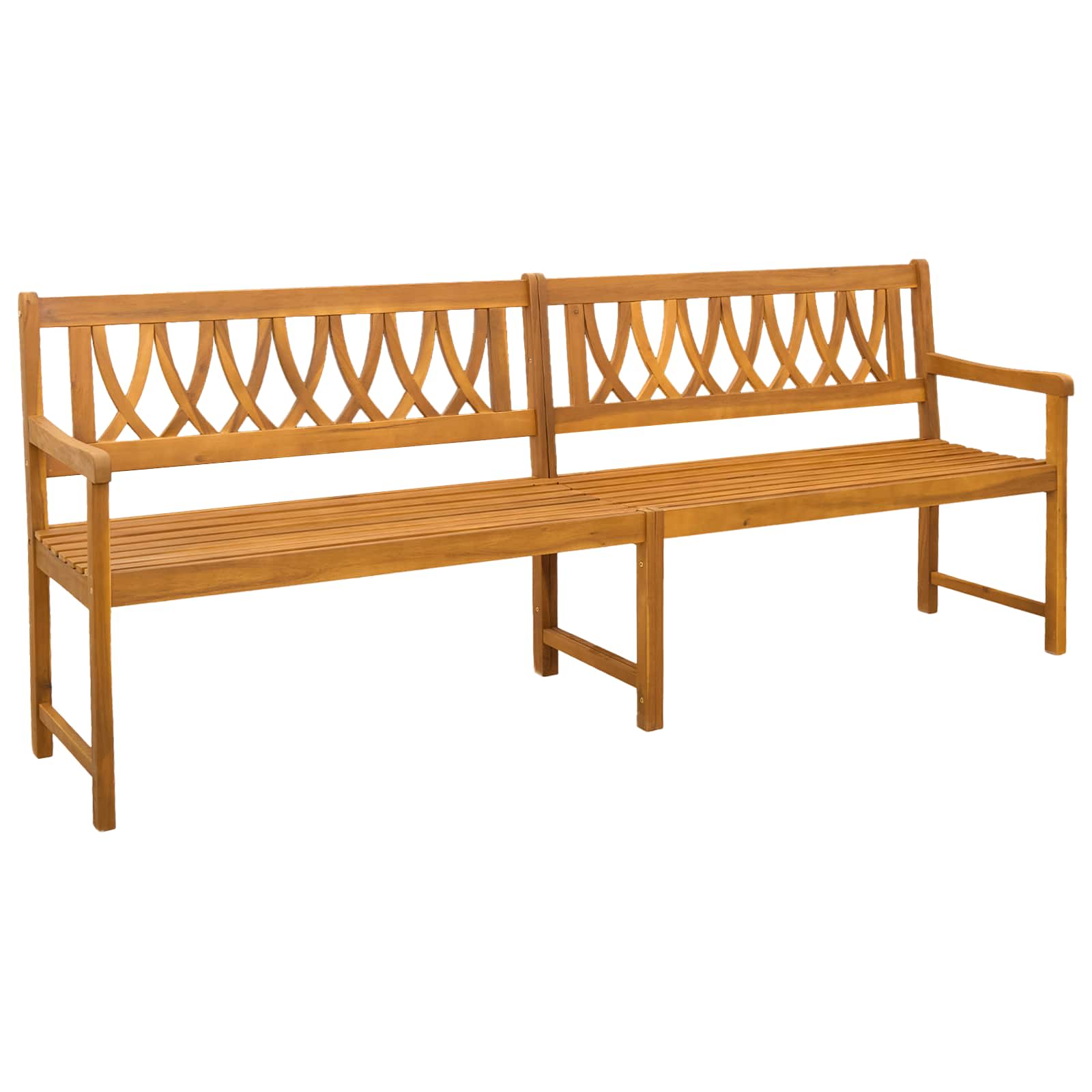 vidaXL Outdoor Bench Natural 220 x 55.5 x 90 cm Solid Acacia Wood - Brown