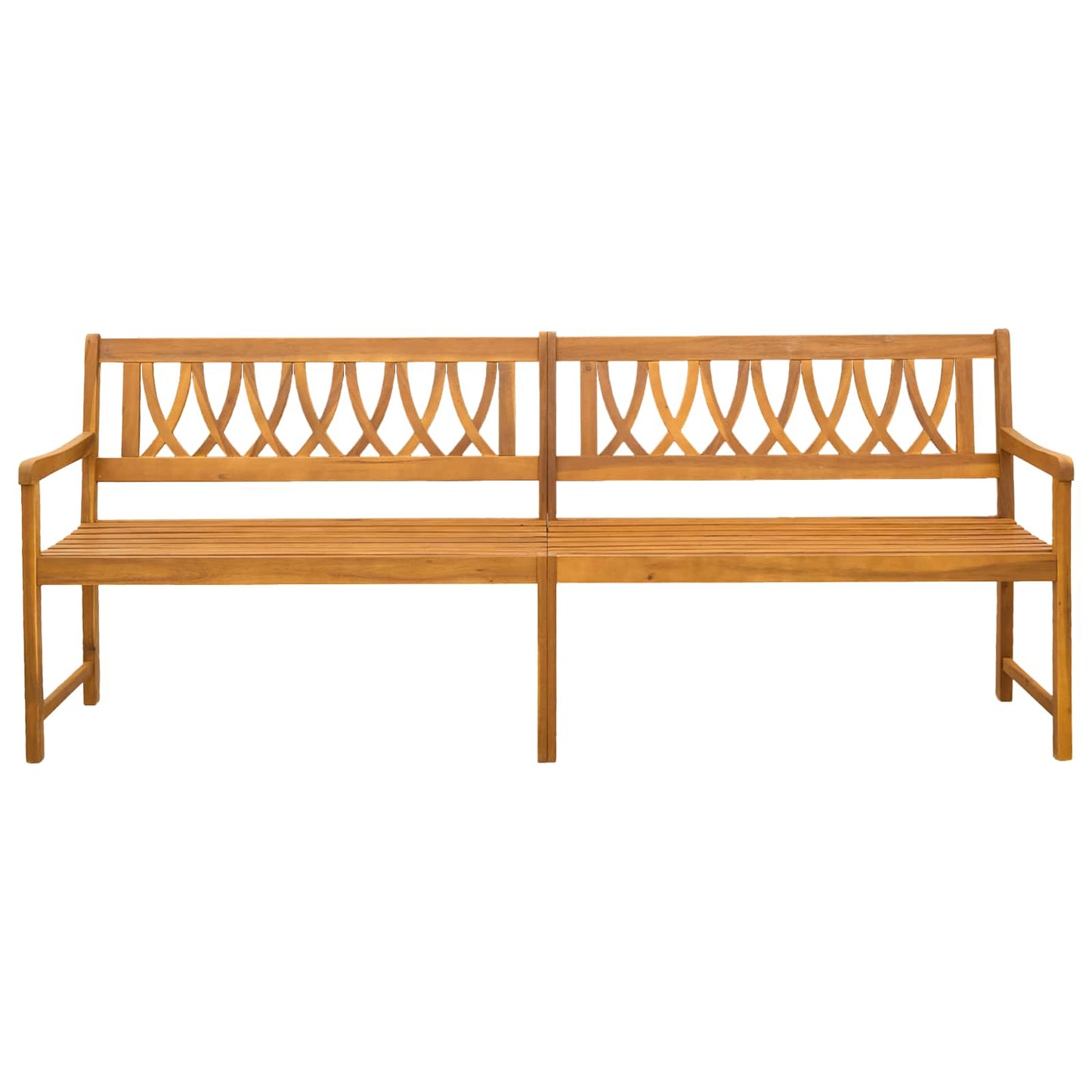 vidaXL Outdoor Bench Natural 220 x 55.5 x 90 cm Solid Acacia Wood - Brown
