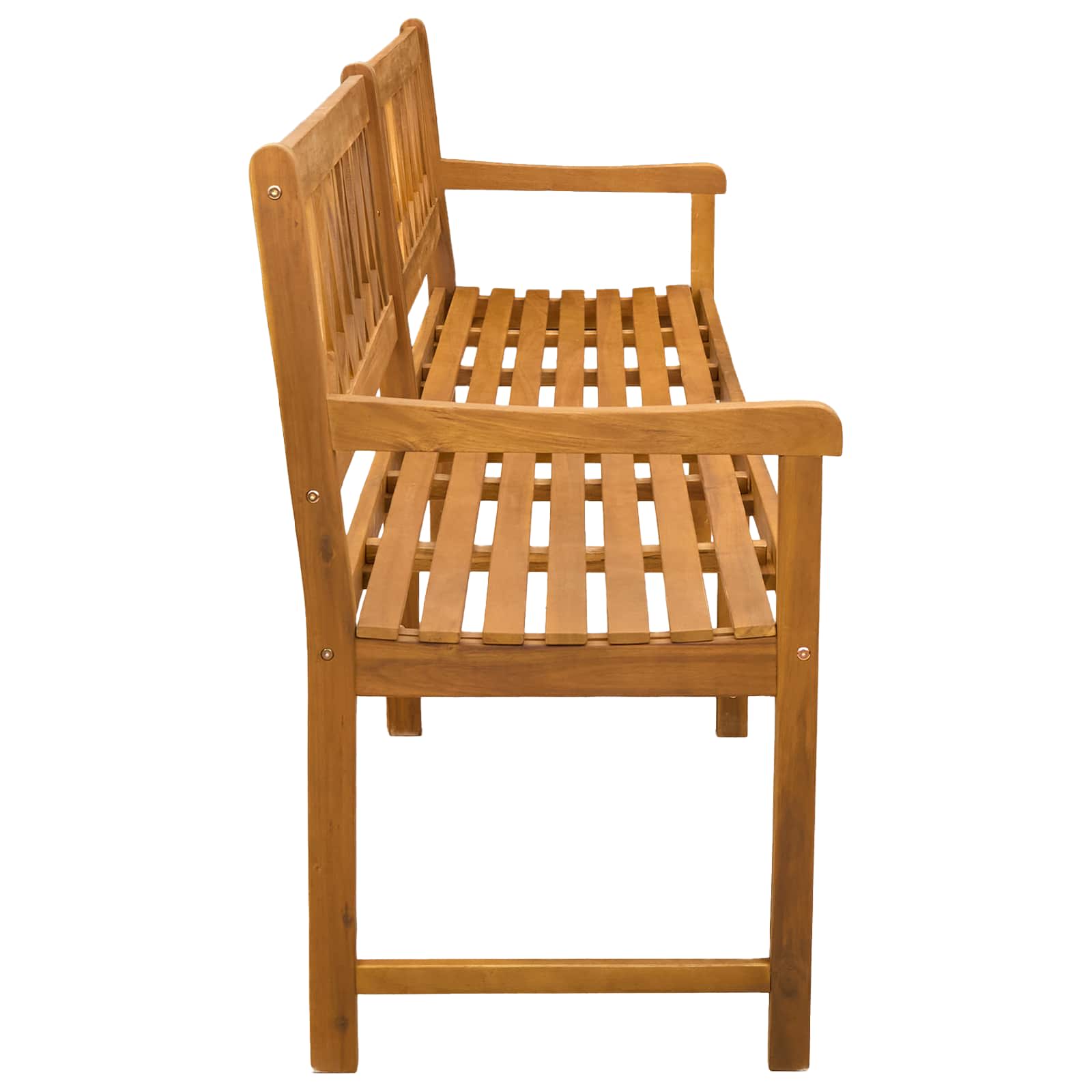 vidaXL Outdoor Bench Natural 220 x 55.5 x 90 cm Solid Acacia Wood - Brown