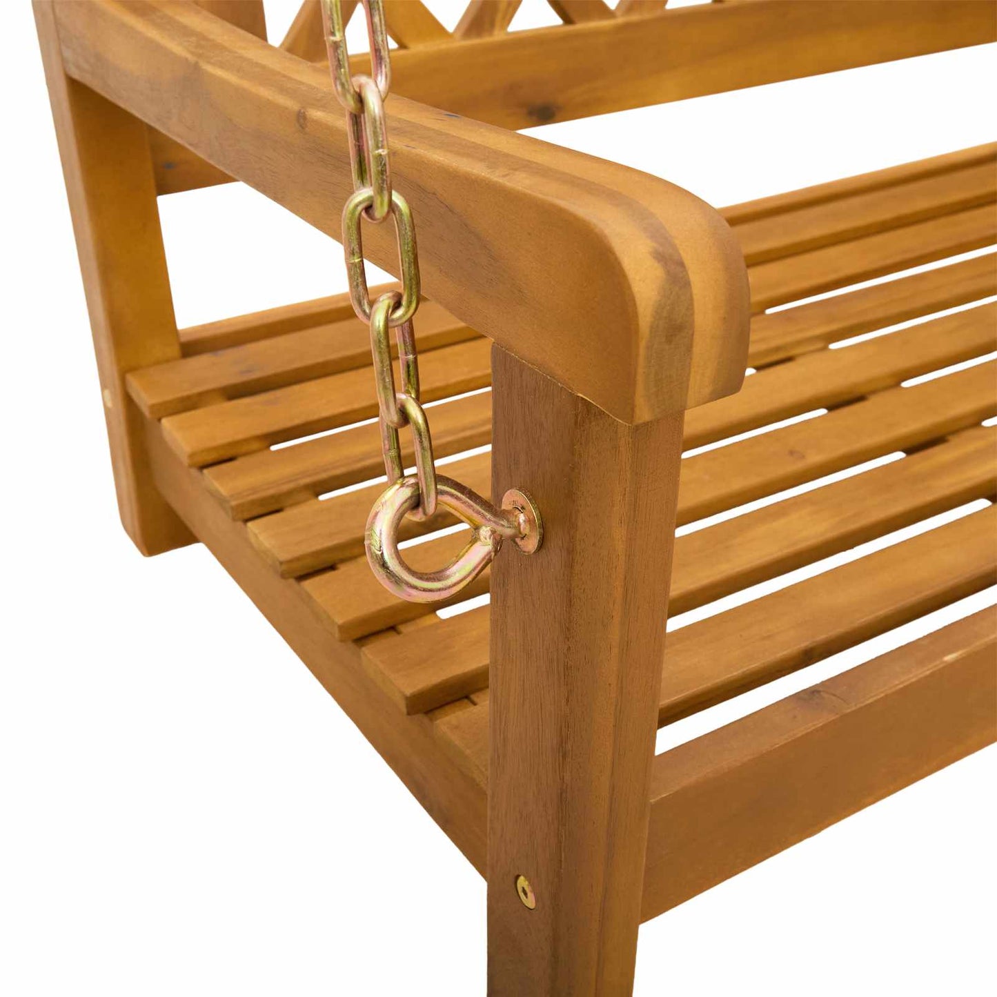 vidaXL Garden Swing Bench Natural 110 x 56 x 58 cm Solid Acacia Wood - Brown