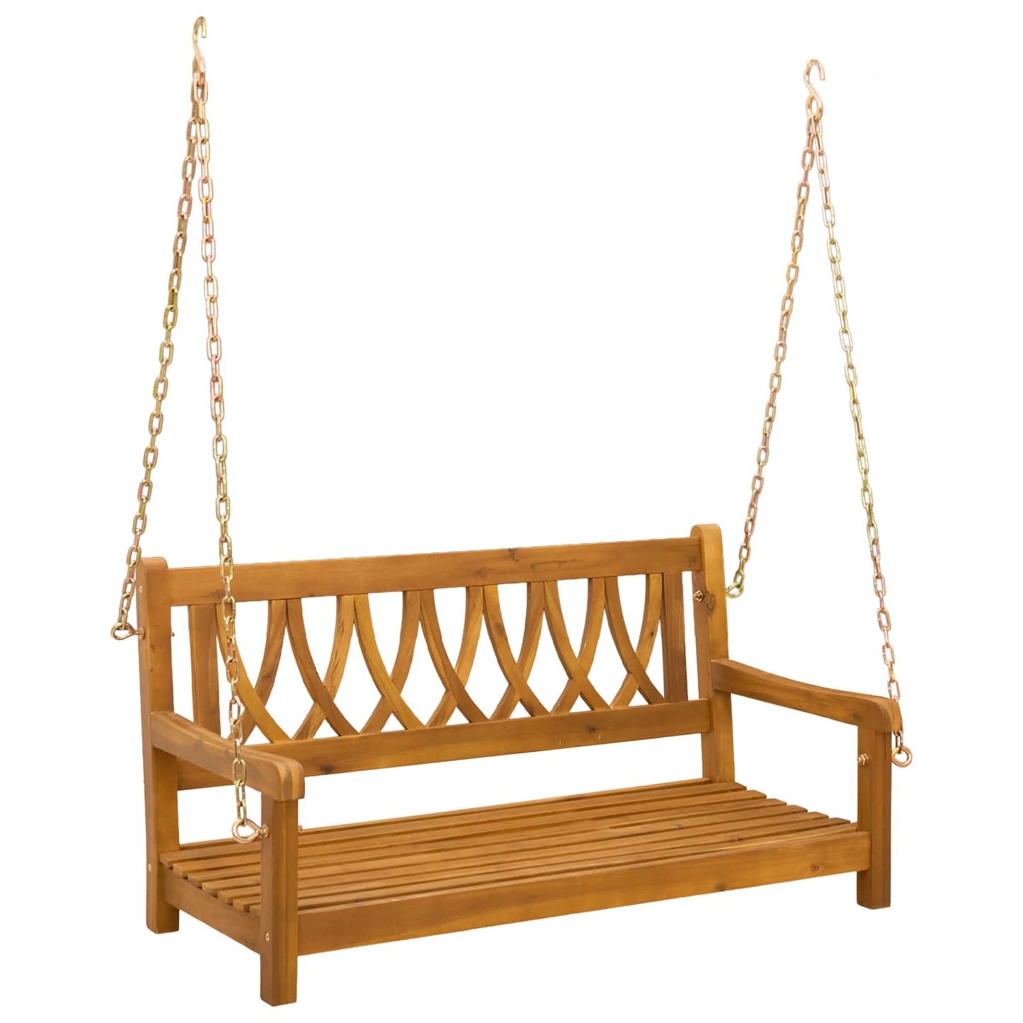 vidaXL Garden Swing Bench Natural 110 x 56 x 58 cm Solid Acacia Wood - Brown