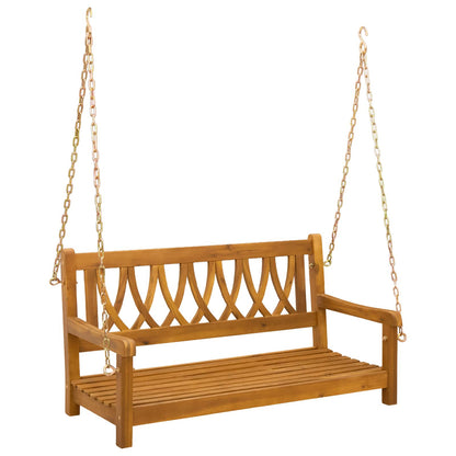 vidaXL Garden Swing Bench Natural 110 x 56 x 58 cm Solid Acacia Wood - Brown
