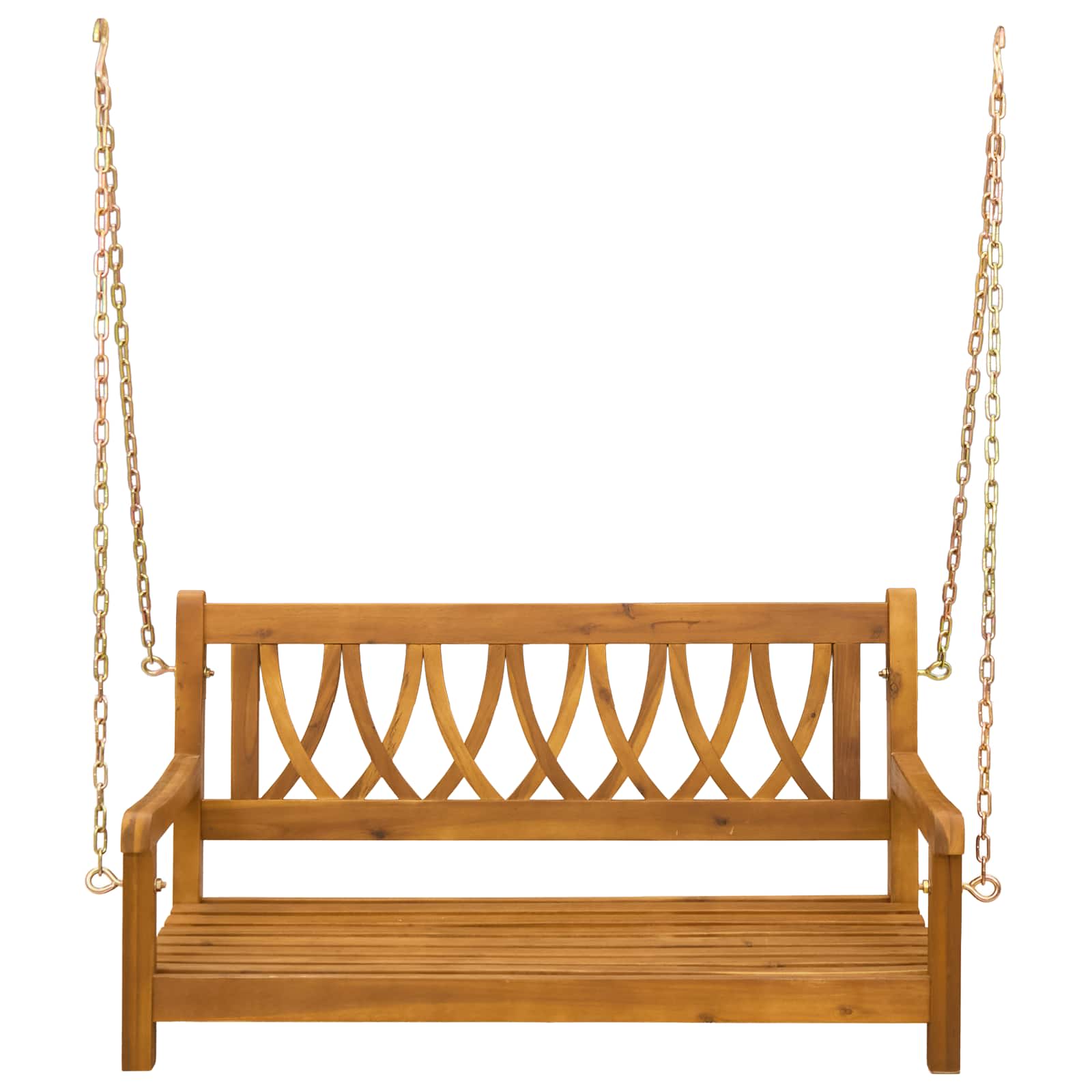 vidaXL Garden Swing Bench Natural 110 x 56 x 58 cm Solid Acacia Wood - Brown