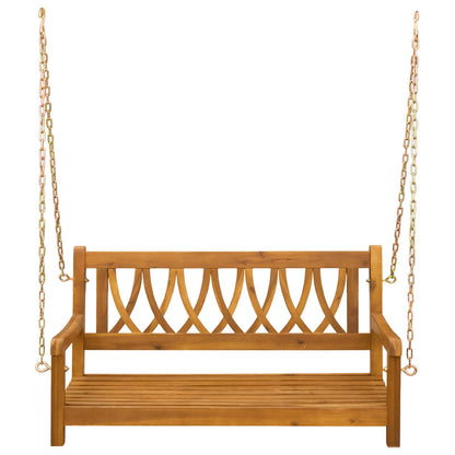 vidaXL Garden Swing Bench Natural 110 x 56 x 58 cm Solid Acacia Wood - Brown